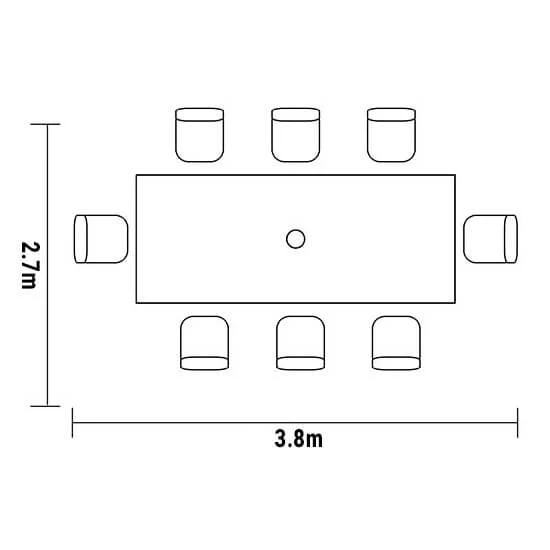 Hartman Amalfi 8 Seat Rectangular Dining Set In Maize / Wheatgrass 4 Hartman Amalfi 8 Seat Rectangular Dining Set In Maize / Wheatgrass - Image 2