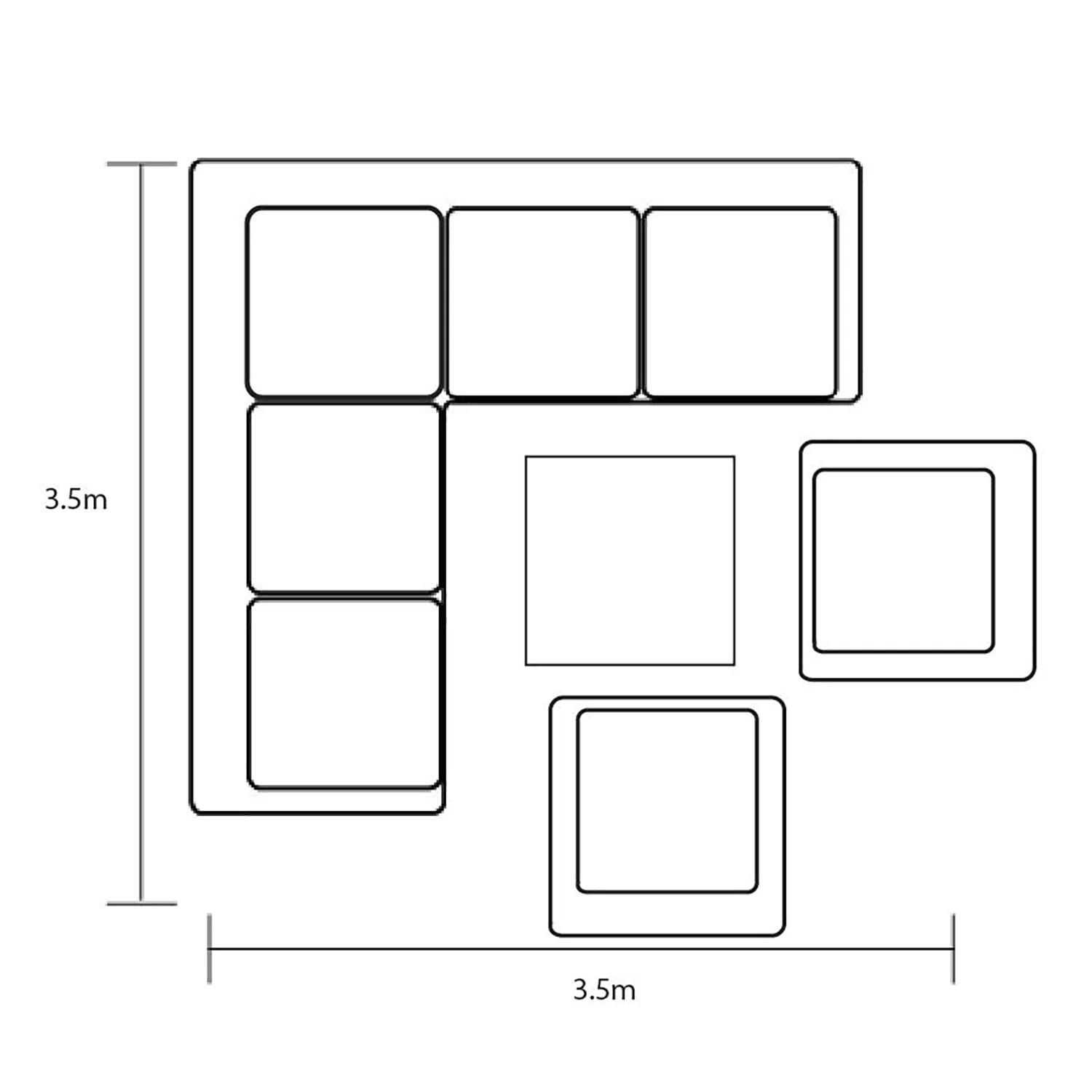 Hartman Aurora Square Corner Sofa Set With Adjustable Table & Lounge Chairs - Matt Xerix/Zenith 7 Hartman Aurora Square Corner Sofa Set With Adjustable Table & Lounge Chairs - Matt Xerix/Zenith - Image 5