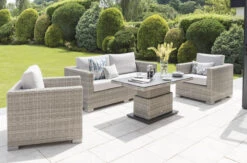 LIFE Aya Weave Sofa Lounge Set - Yacht/Mouse Grey