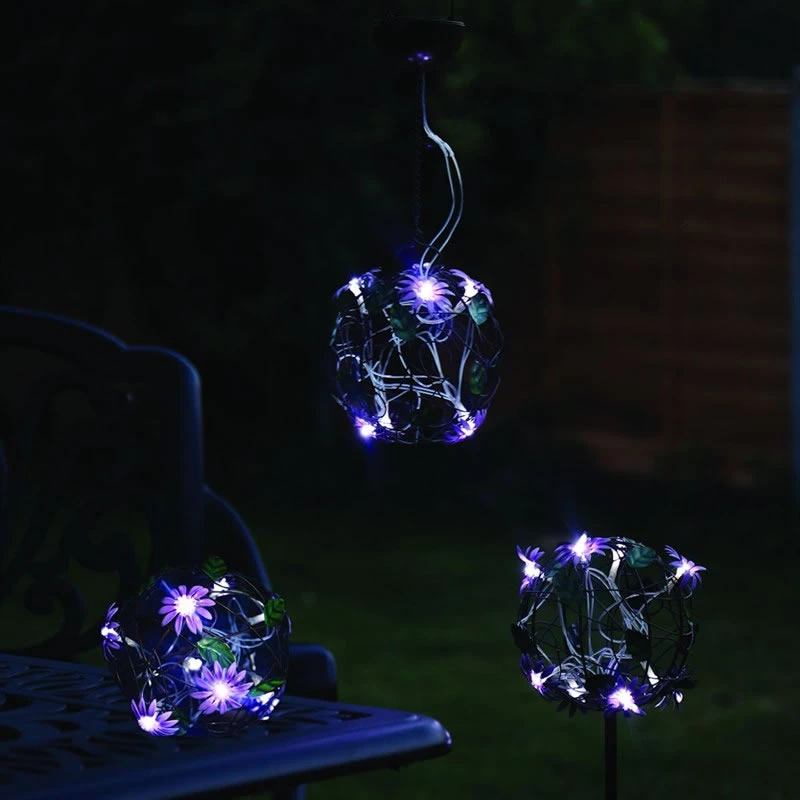 Cole & Bright Solar Flower Ball Hanging Light (L26424) 3 Cole & Bright Solar Flower Ball Hanging Light (L26424)