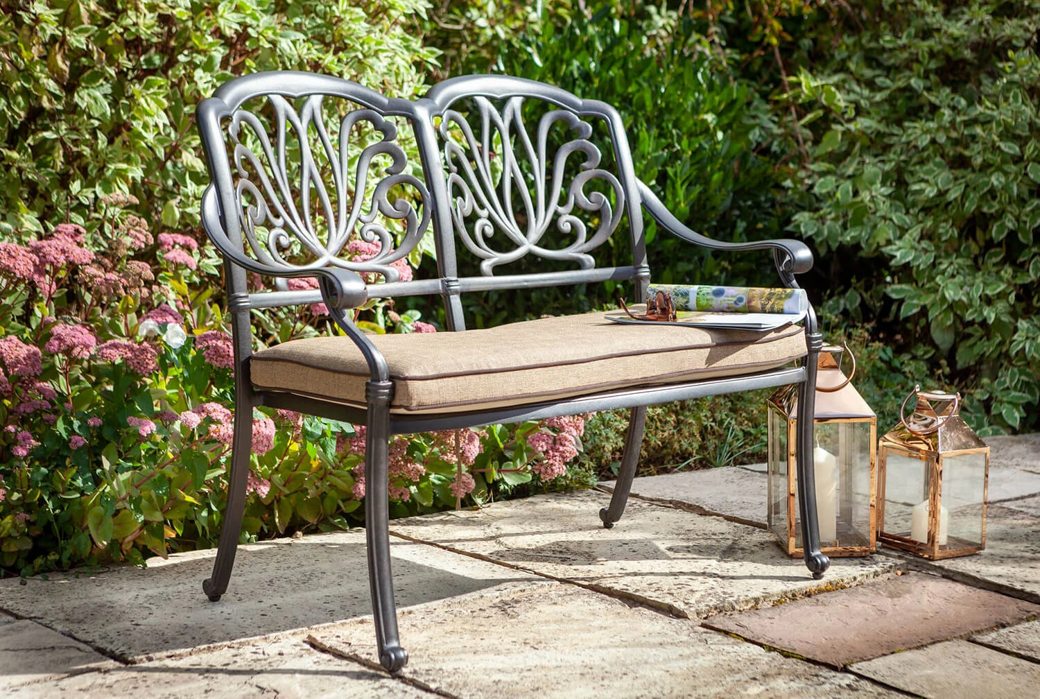 Hartman Amalfi 2 Seat Bench In Bronze / Amber 3 Hartman Amalfi 2 Seat Bench In Bronze / Amber