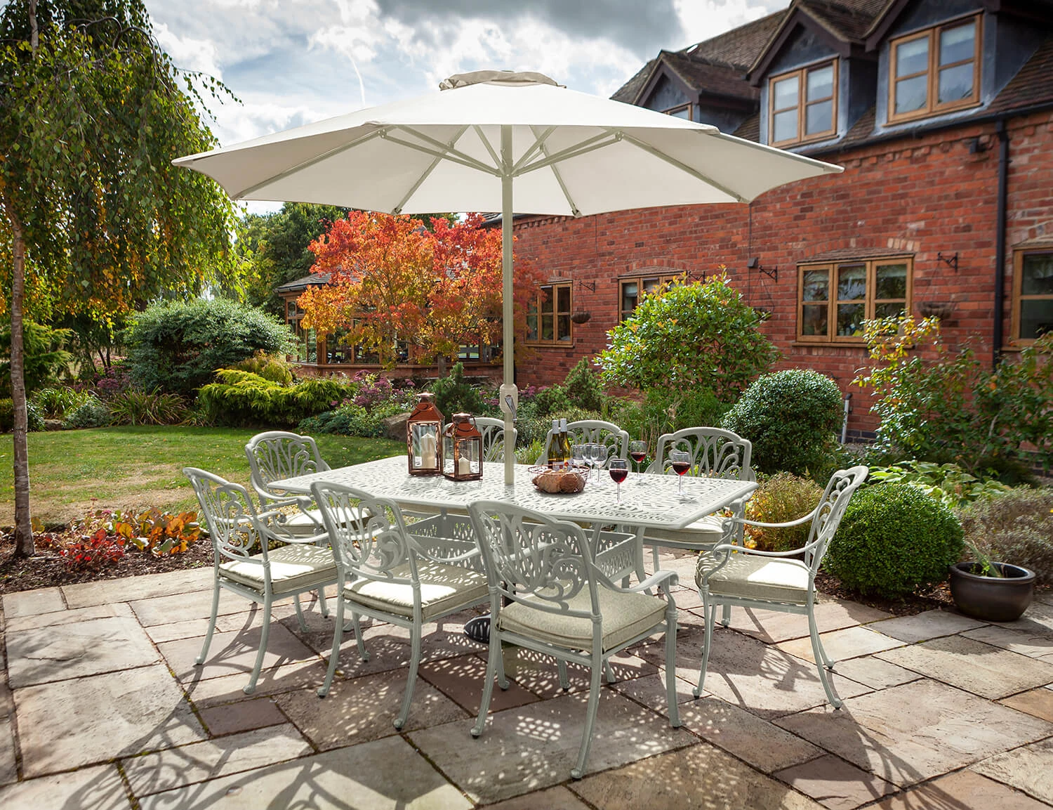 Hartman Amalfi 8 Seat Rectangular Dining Set In Maize / Wheatgrass 3 Hartman Amalfi 8 Seat Rectangular Dining Set In Maize / Wheatgrass