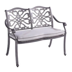 Hartman Capri 2 Seat Bench In Antique Grey / Platinum -Growhaus Zone l hartman capri 2 seat bench antique grey studio