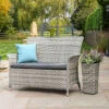 Hartman Heritage 2 Seater High Back Bench With Cushion In Ash / Slate