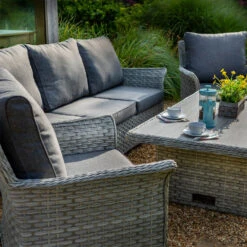 Hartman Heritage Tuscan 3 Seat Lounge Set In Ash / Slate -Growhaus Zone l hartman heritage 3 seat sofa ash 4