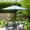 Hartman 2.5m Traditional Parasol In Platinum 2 Hartman 2.5m Traditional Parasol In Platinum -Growhaus Zone l hartman parasol 2.5m platinum
