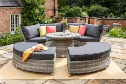 Hartman Heritage Grand Round Casual Dining Set And Day Bed In Ash / Slate -Growhaus Zone l heritage daybed ash 3