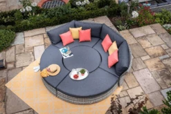 Hartman Heritage Grand Round Casual Dining Set And Day Bed In Ash / Slate -Growhaus Zone l heritage daybed ash 4