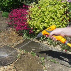 Hozelock Jet Spray Plus Gun With Waterstop Connector - 2682 -Growhaus Zone l hozelock 2682 lifestyle