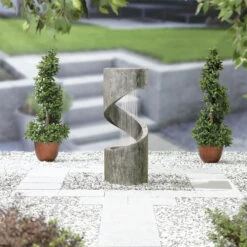 Kelkay Modern Collection Spiral Showers Water Feature With LEDs