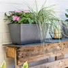 Kelkay Plant Avenue Stone Collection Terrazzo Trough In Charcoal -Growhaus Zone l kelkay terrazzo trough charcoal
