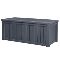 Keter Rockwood Storage Box - Anthracite -Growhaus Zone l keter rockwood anthracite storage box