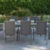 Kettler Surf Active 8 Seater Rectangular Dining Set In Iron Grey