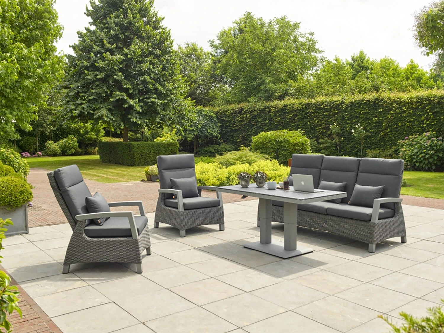 LIFE Aloha Sofa Lounge Set In Lava / Yacht Grey / Carbon 4 LIFE Aloha Sofa Lounge Set In Lava / Yacht Grey / Carbon - Image 2