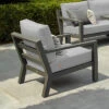 LIFE Timber Cast Aluminium Arm Chair In Lava / Mouse Grey -Growhaus Zone l life timber lava mouse grey armchair