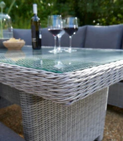 Kettler Palma Right Hand Corner Sofa Set In White Wash With Glass Top Table -Growhaus Zone l palma corner white wash 3