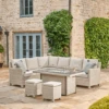 Kettler Palma Right Hand Corner Sofa With Fire Pit Table In Oyster And Stone -Growhaus Zone l palma firepit corner oy