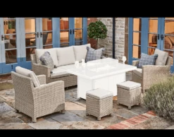 Kettler Palma Sofa Set In Oyster And Stone - NO TABLE