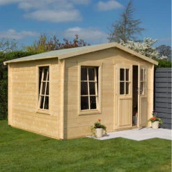 Rowlinson Garden Retreat Log Cabin In A Natural Finish