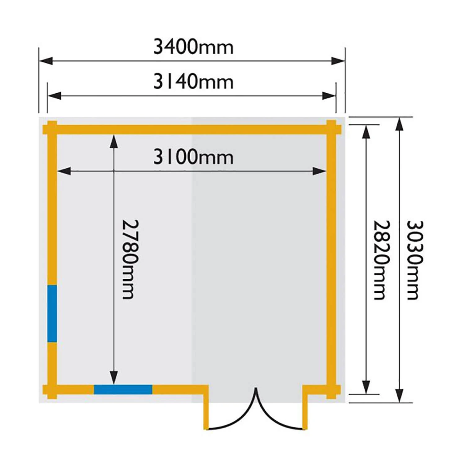 Rowlinson Garden Retreat Log Cabin In A Natural Finish 6 Rowlinson Garden Retreat Log Cabin In A Natural Finish - Image 4