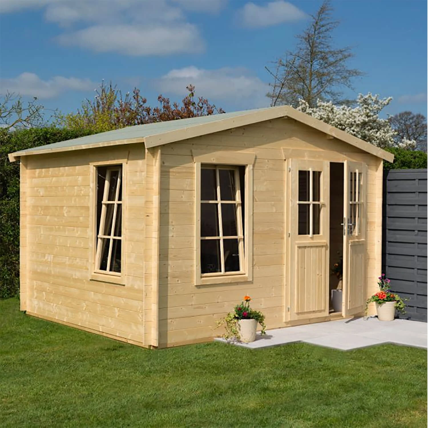 Rowlinson Garden Retreat Log Cabin In A Natural Finish 3 Rowlinson Garden Retreat Log Cabin In A Natural Finish