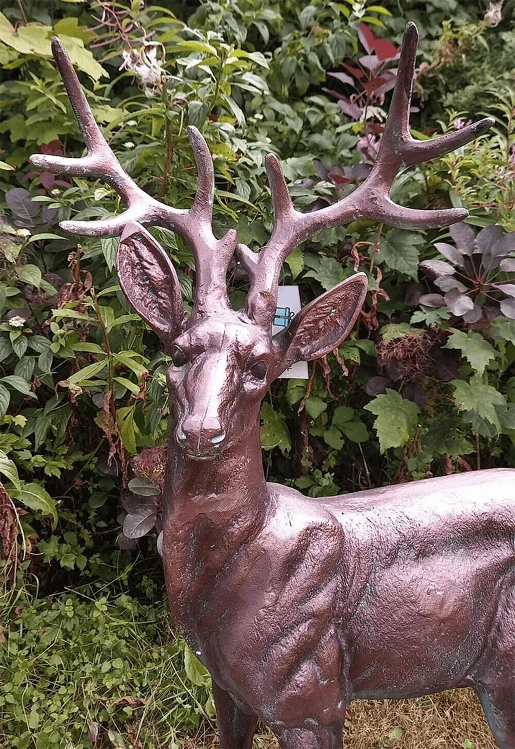 Large Standing Stag Aluminium Ornament - 97cm Tall 5 Large Standing Stag Aluminium Ornament - 97cm Tall - Image 3