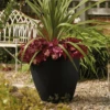 Stewart 53cm Tall Round Basalt Planter -Growhaus Zone l stewart basalt 53cm