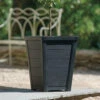 Stewart 31cm Taper Low Planter In Anthracite