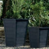 Stewart Tall Taper Planter In Anthracite - 36cm Diameter 2 Stewart Tall Taper Planter In Anthracite - 36cm Diameter -Growhaus Zone l stewart taper lifestyle