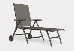 Kettler Surf Active Folding Lounger In Iron Grey