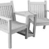 Sandwick Winawood 2 Seater Wood Effect Love Seat - Stone Grey