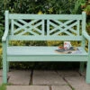 Winawood Speyside 2 Seater Wood Effect Garden Bench In Duck Egg Green -Growhaus Zone l winawood speyside 2seater duck egg green