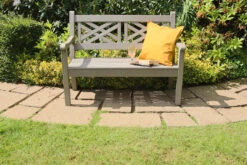 Winawood Speyside 2 Seater Wood Effect Garden Bench In Stone Grey -Growhaus Zone l winawood speyside 2seater stone grey 3