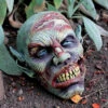 Lost Zombie Head Resin Garden Ornament By Design Toscano -Growhaus Zone lost zombie head resin ornament giant