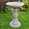 Petite Stone Garden Bird Bath -Growhaus Zone petite garden bird bath statue ornament column