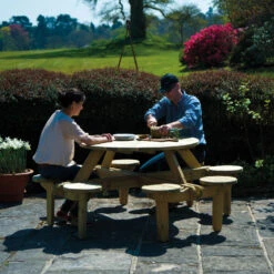 Pine FSC Gleneagles 8 Seater Picnic Table By Alexander Rose