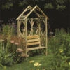 Rustic Timber Garden Seat -Growhaus Zone rowlinson rustic seat giant