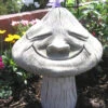 Smiling Toadstool Stone Garden Ornament Statue