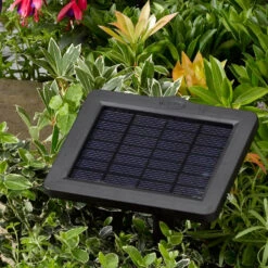 Solar Neptune Blue Cascade Water Fountain -Growhaus Zone solar powered neptune cascade water feature smart solar pannel