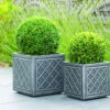 Lead Effect Square Planter