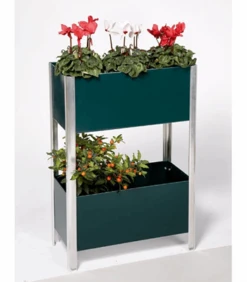 Two Tier Everlasting Planter 30cm Long - Green