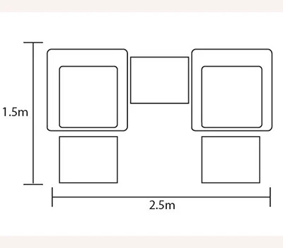 Hartman Vienna Reclining Companion Set - Xerix/Slate 7 Hartman Vienna Reclining Companion Set - Xerix/Slate - Image 5