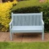Sandwick Winawood 3 Seater Wood Effect Garden Bench - Blue -Growhaus Zone winawood sandwick 3 powder blue l