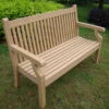 Sandwick Winawood 2 Seater Wood Effect Garden Bench - Teak Finish -Growhaus Zone winawood teak thin slat giant 2
